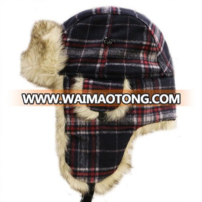 wind-proof fur hat winter trapper hat