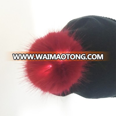 Unisex knitted winter LED hats with pompom