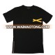 Custom Screen Printing Logo Polyester  Black T Shirt Men